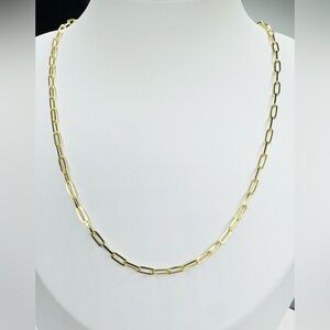 Paperclip 14K Gold Chain Necklace